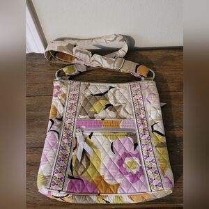 Vera Bradley Pink and Yellow Floral Crossbody Bag